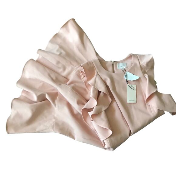 Cinq a Sept Micah Ruffle Cold Shoulder Dress Size 10 - Picture 7 of 8